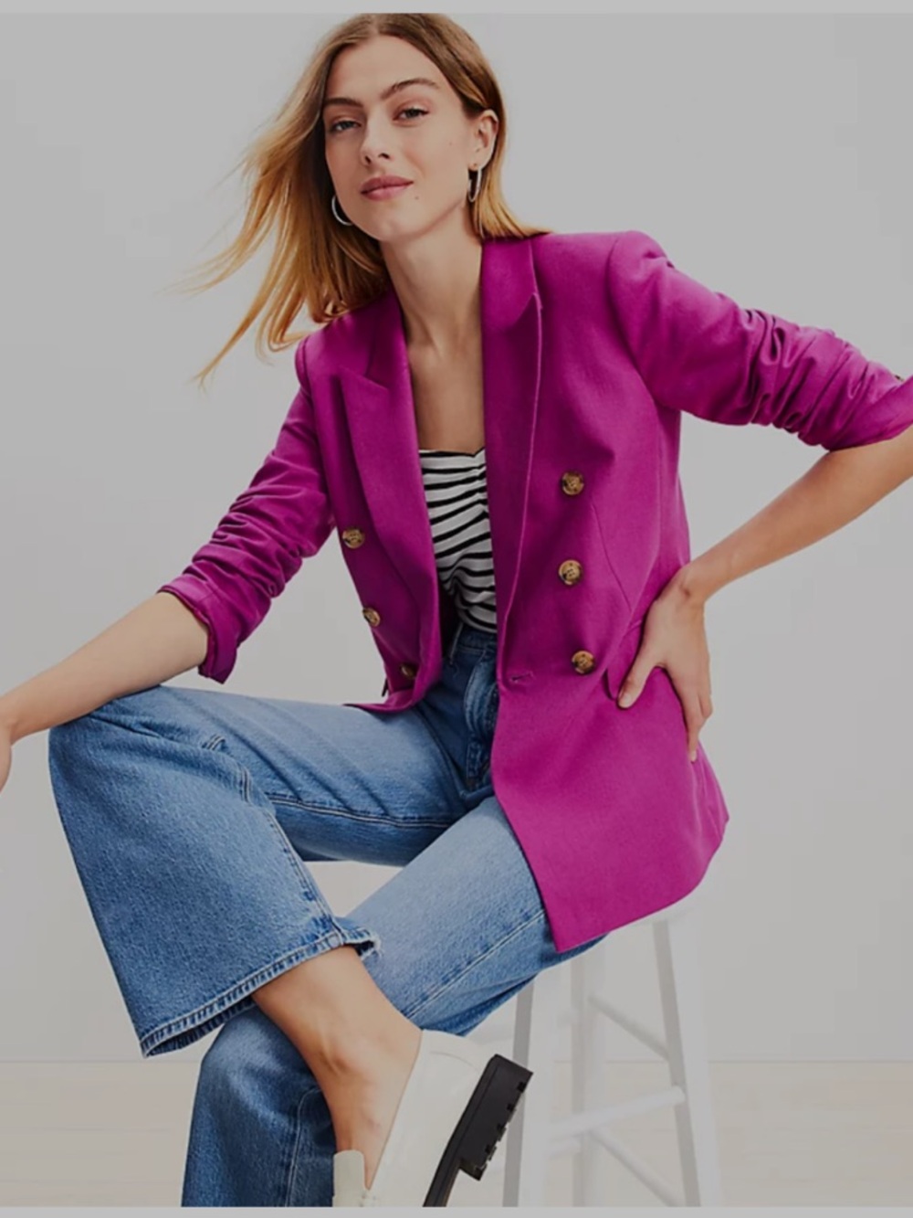 LOFT Magenta Blazer